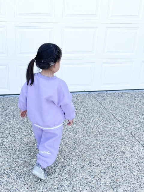 Breezy Co. - Fleece Tracksuit | Lilac *CLEARANCE*