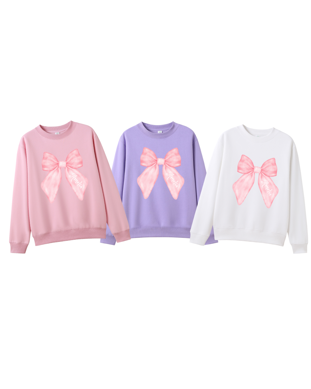 MLW By Design - Personalised Bow Jumper | 3 Colours