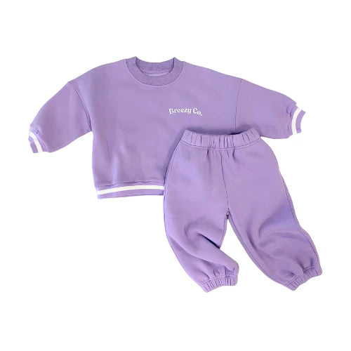 Breezy Co. - Fleece Tracksuit | Lilac *CLEARANCE*