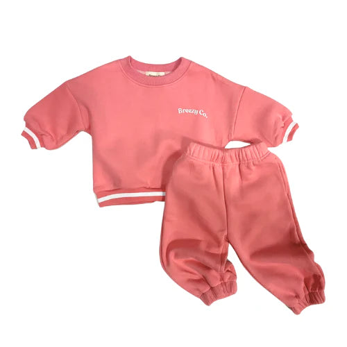 Breezy Co. - Fleece Tracksuit | Rosey Pink *CLEARANCE*