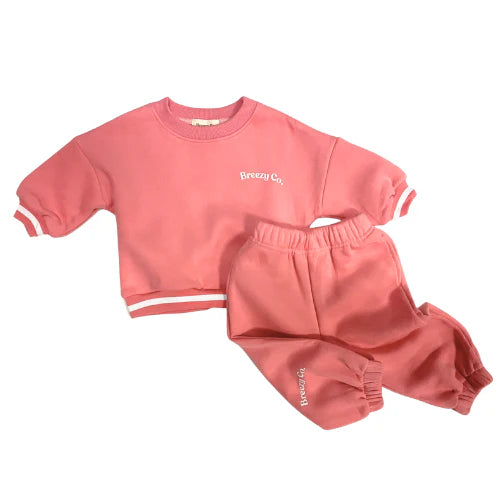 Breezy Co. - Fleece Tracksuit | Rosey Pink *CLEARANCE*