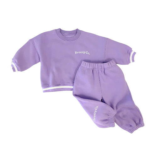 Breezy Co. - Fleece Tracksuit | Lilac *CLEARANCE*