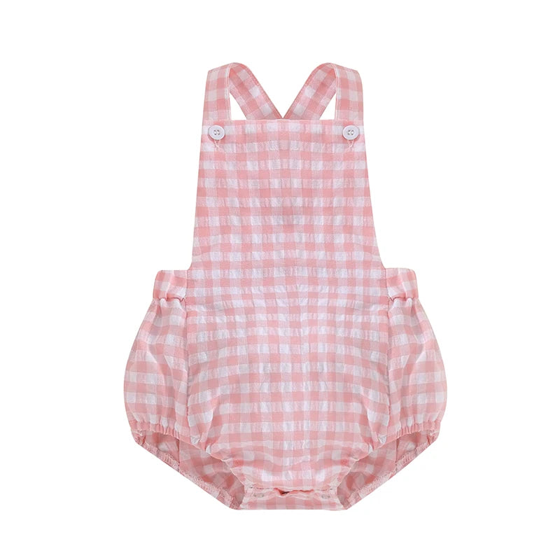Gingham Cross Back Romper | 4 Colours