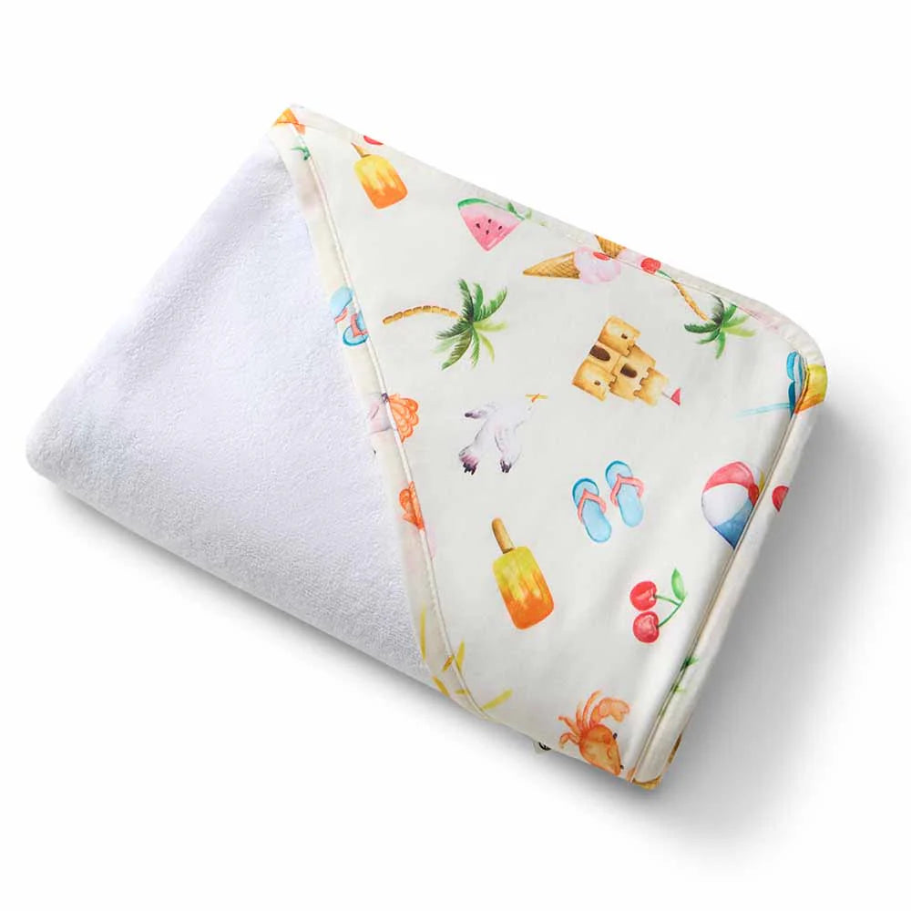 Snuggle Hunny Kids - Organic Hooded Baby Towel | Beach Fun