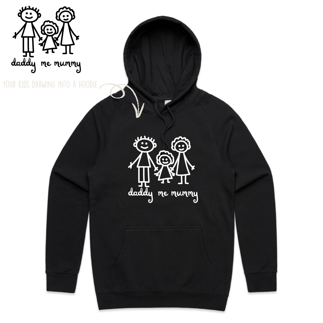 MLW By Design - Drawing Upload Adult Hoodie or Tee | Black