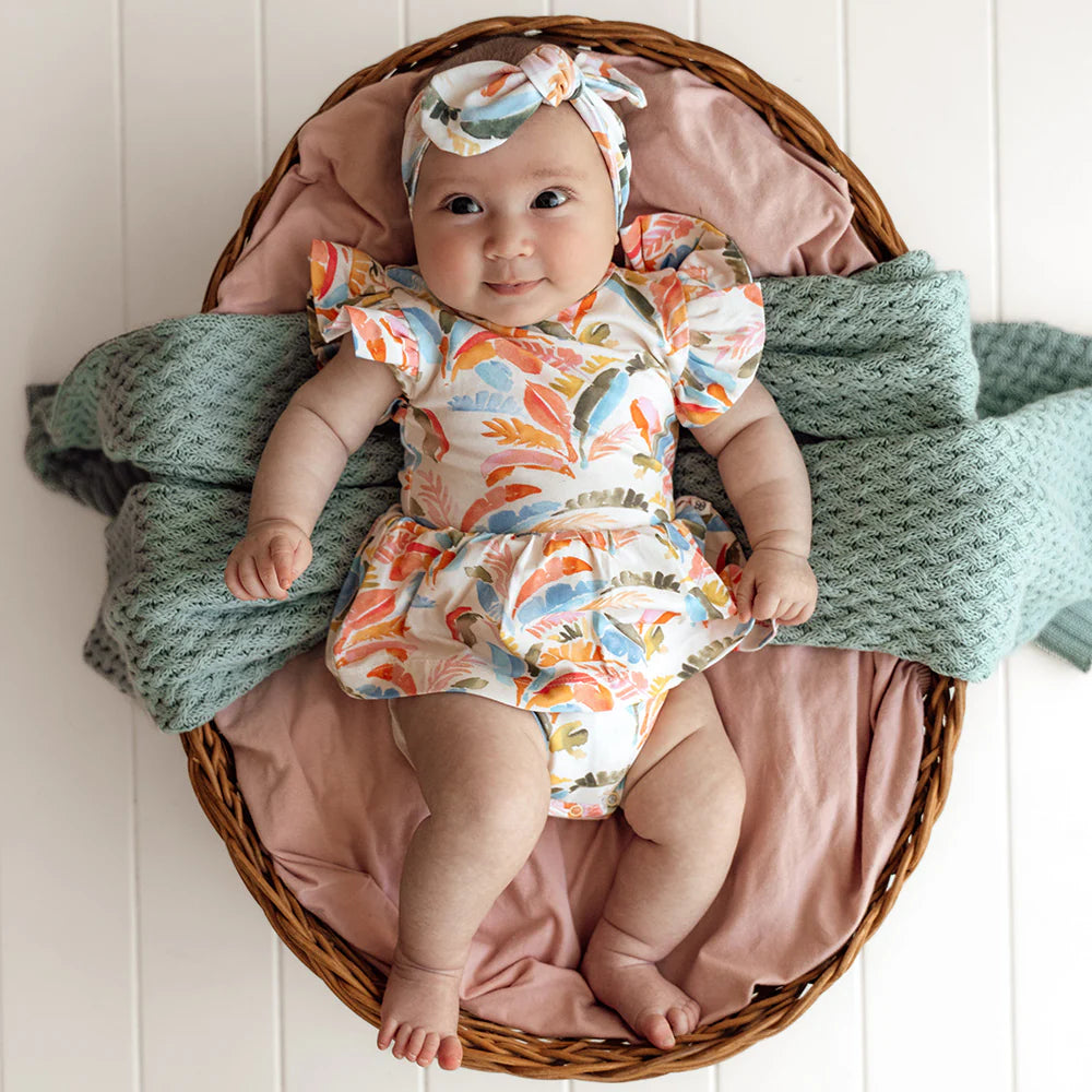Snuggle Hunny Kids - Organic Dress | Summer Palm
