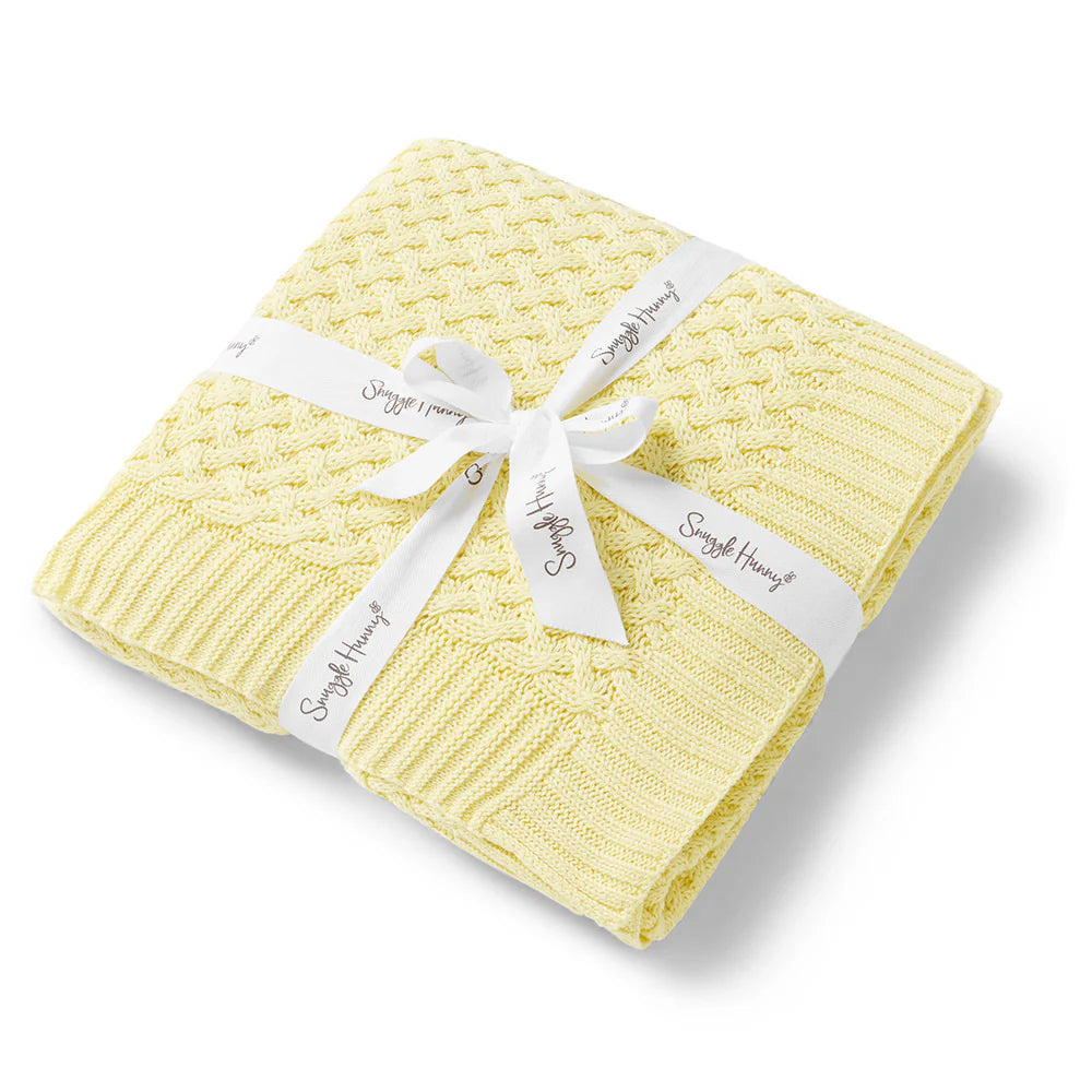 Snuggle Hunny Kids - Diamond Knit Baby Blanket | Sunlight