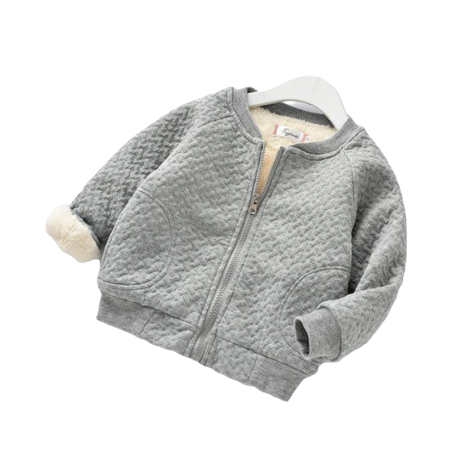 Grey fluffy deals zip up jacket