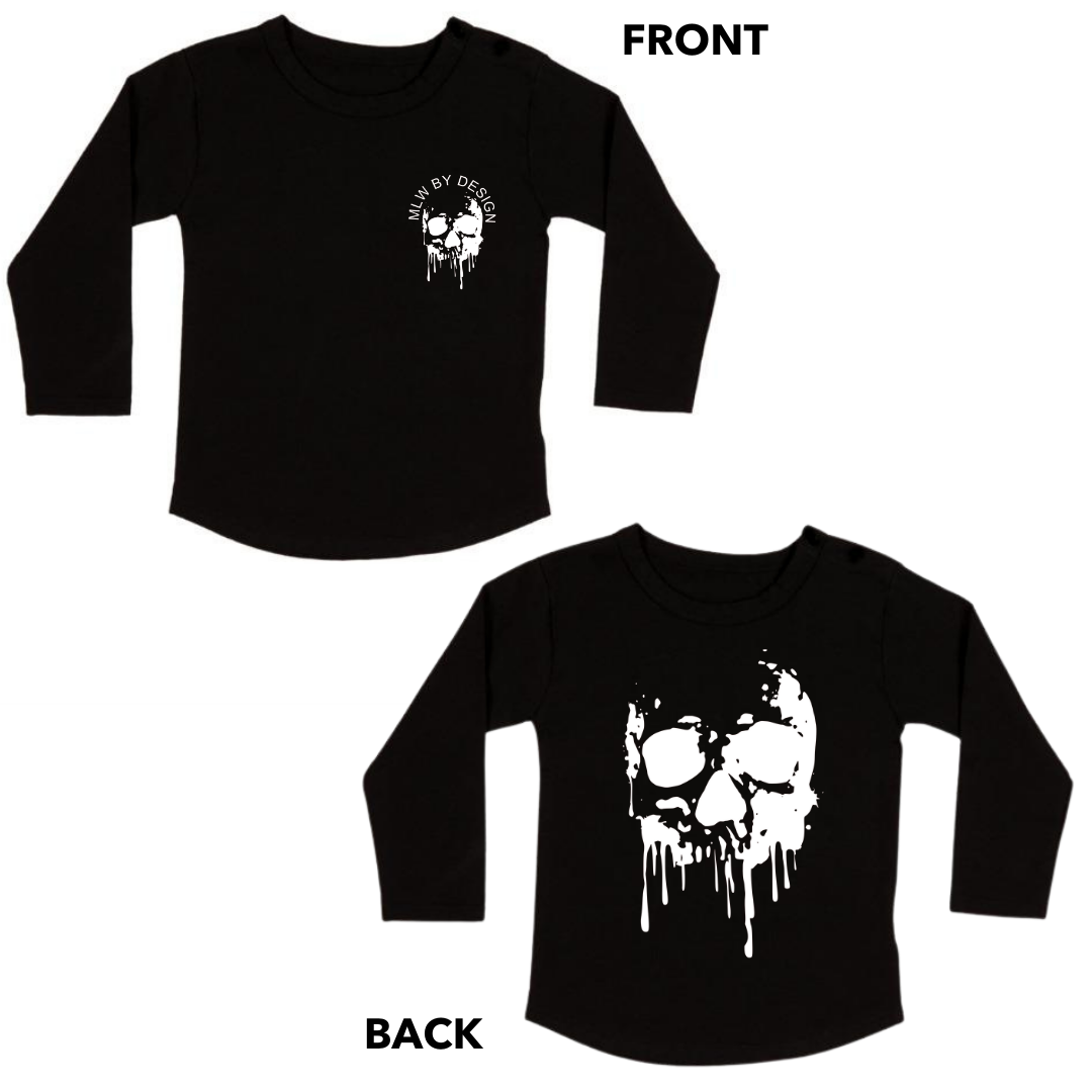 MLW By Design - Melting Skull Tee | Black or White