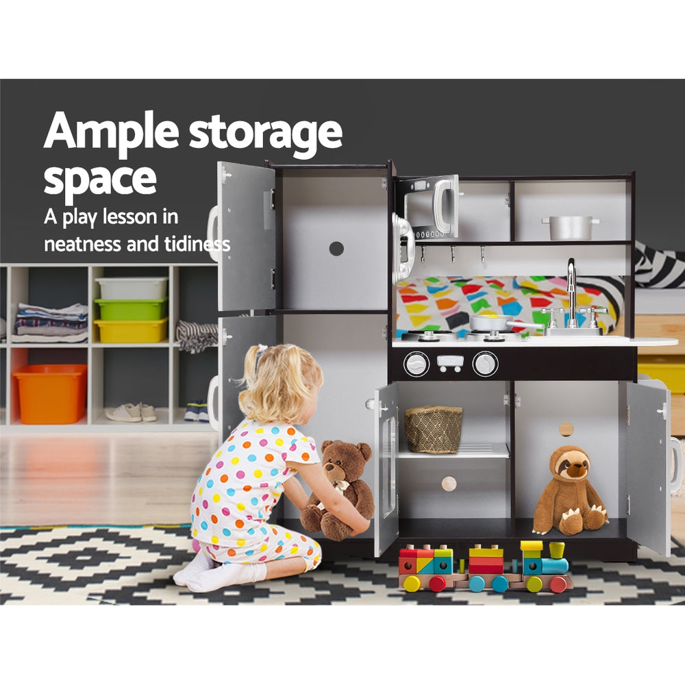 Kids Kitchen Pretend Play Black