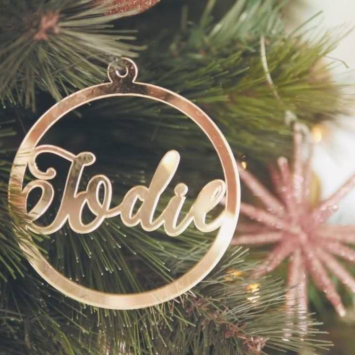 CMC Gold - Christmas Ornament | Name Cut Out Personalised