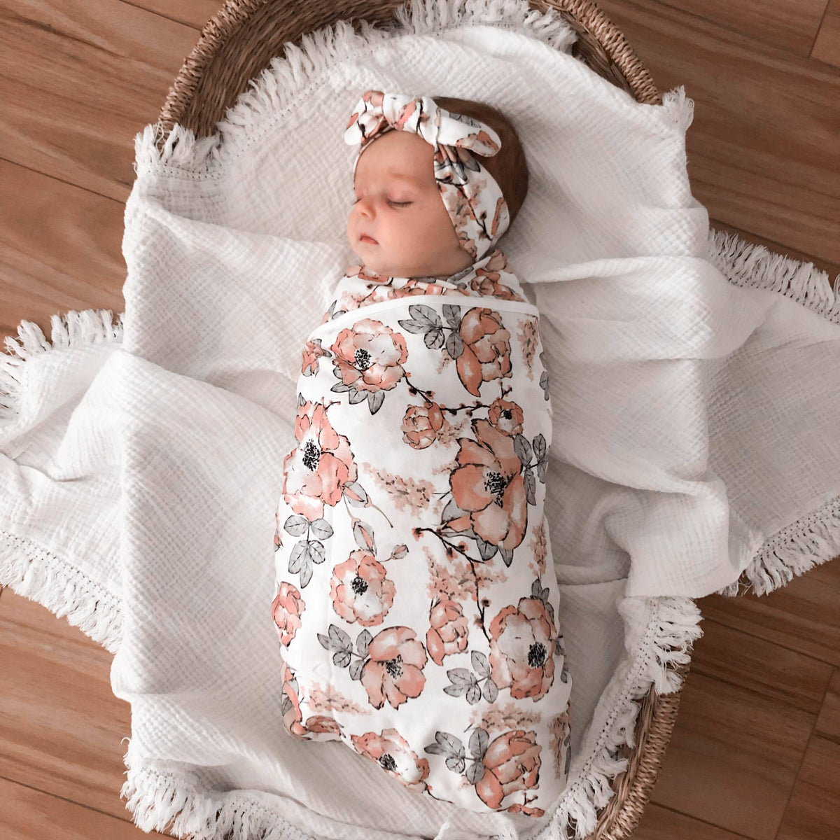CMC GOLD - Swaddle Set | Blushing Bloom Floral