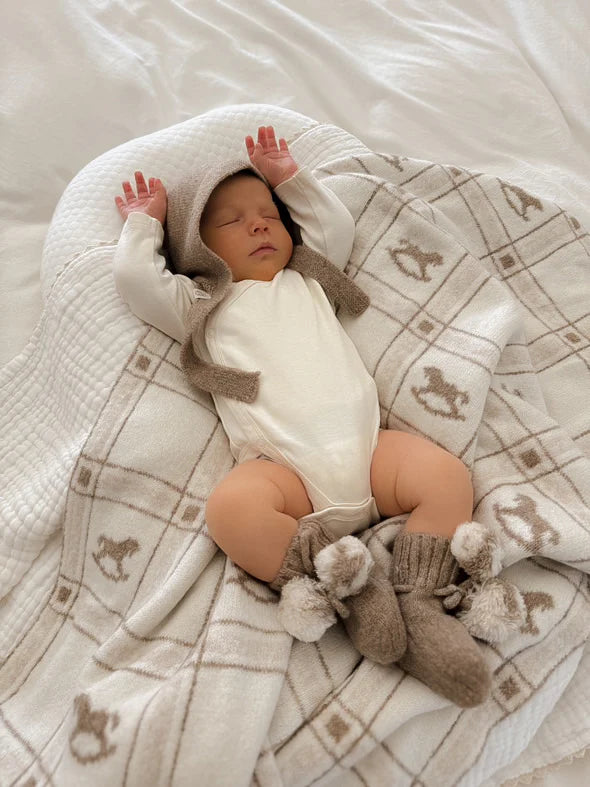 Pop Ya Tot - The Rocking Horse Knitted Blanket (Pre-Order)