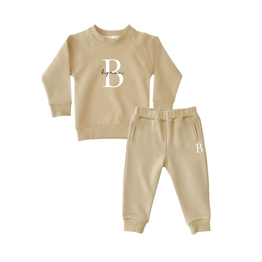 MLW By Design Personalised Luxe Tracksuit Peanut