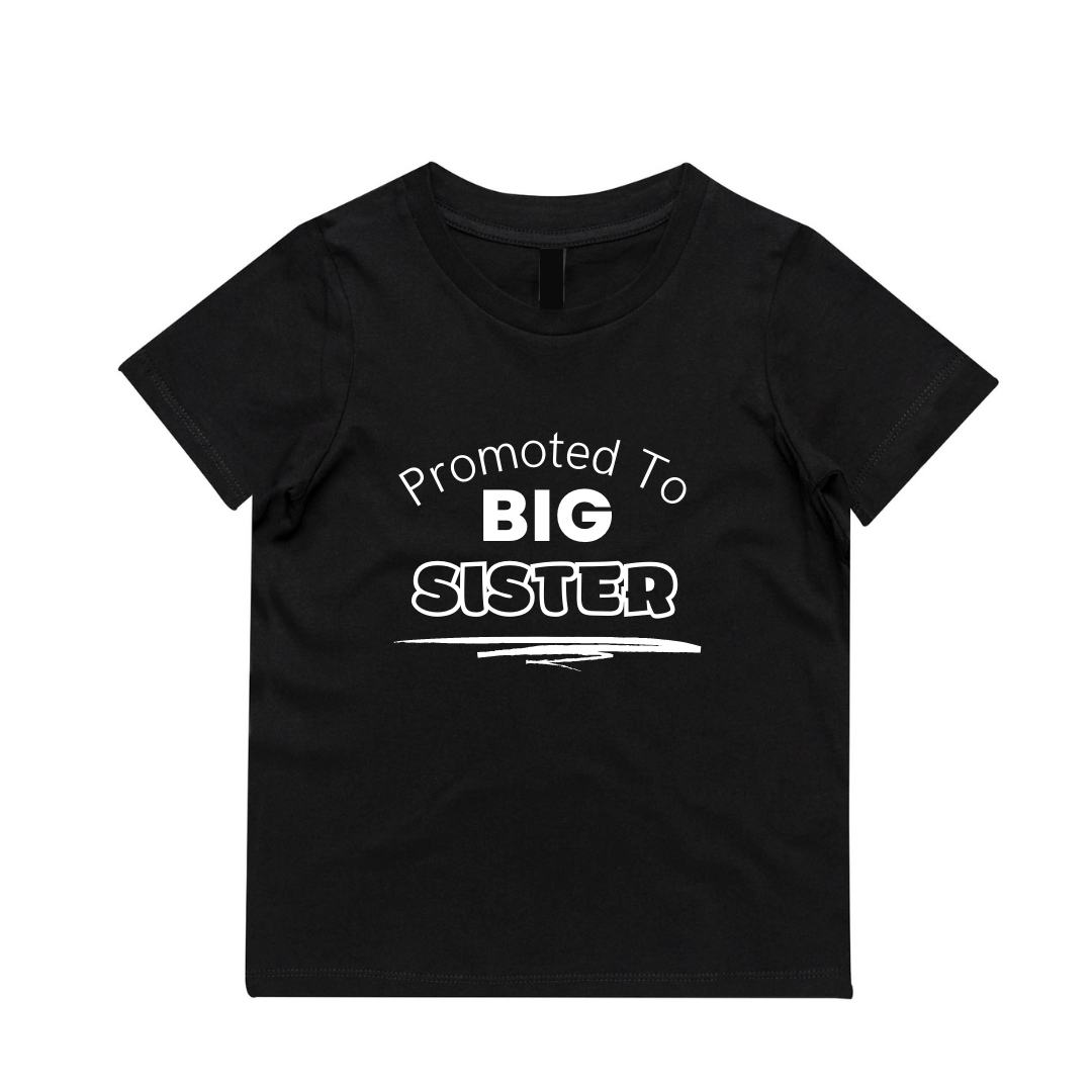MLW By Design - Promoted To Big Sister Black Tee (CLEARANCE)