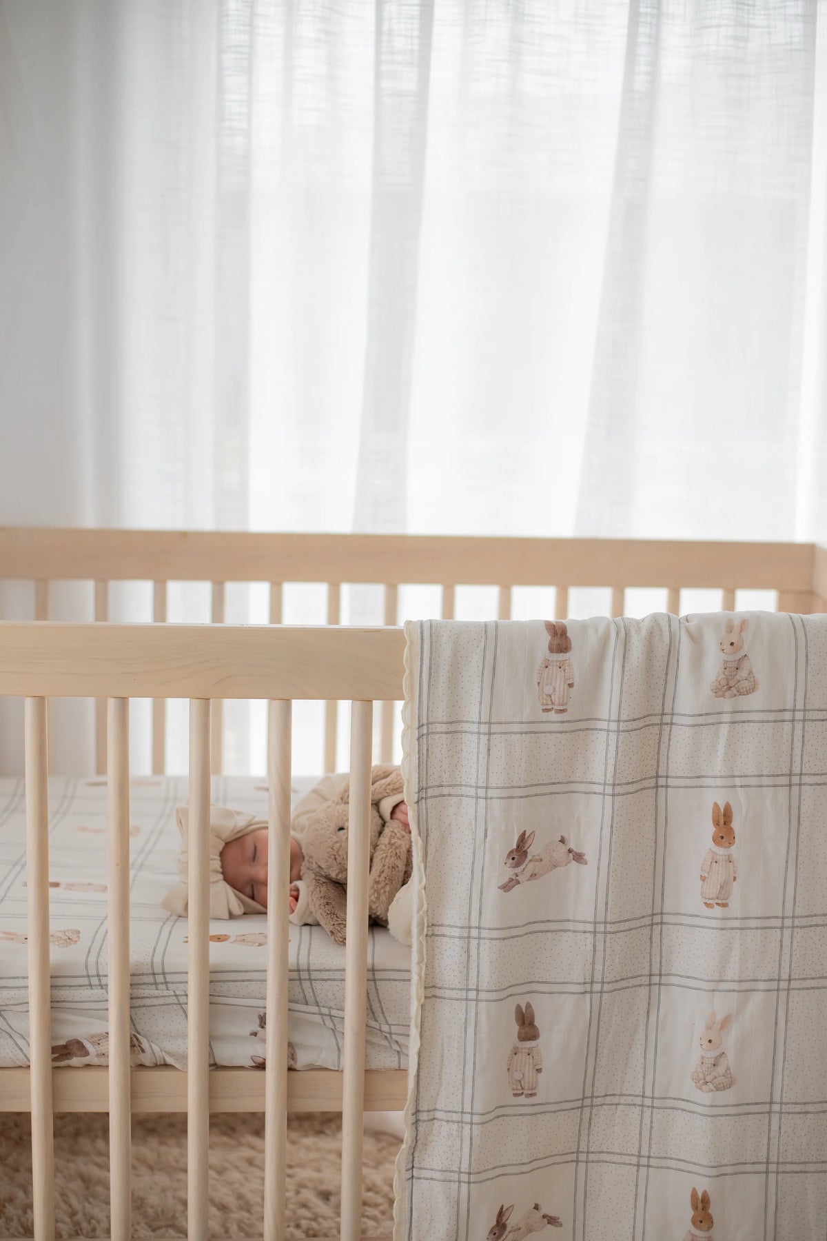 Pop Ya Tot - Fur Lined Cot Blanket | Little Cottontail