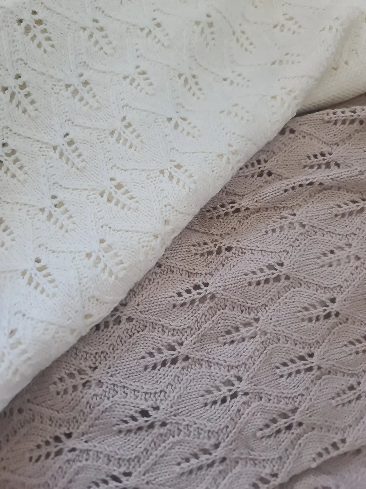 Little Zemi - Leaf Knit Blanket | Milk or Dune
