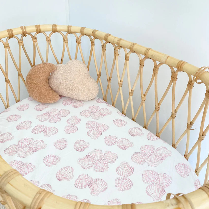 Anchor & Arrow - Bassinet sheet / Change Table Cover | Sea Shell