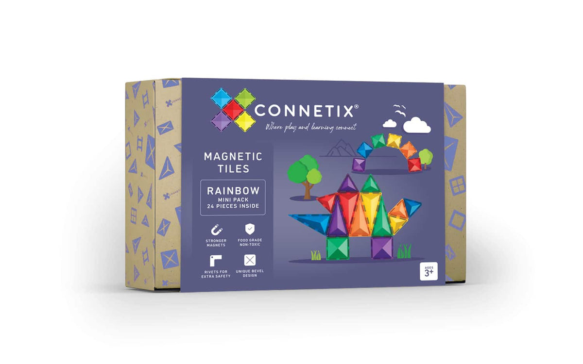 Connetix Tiles - 24 Piece Rainbow Mini Pack