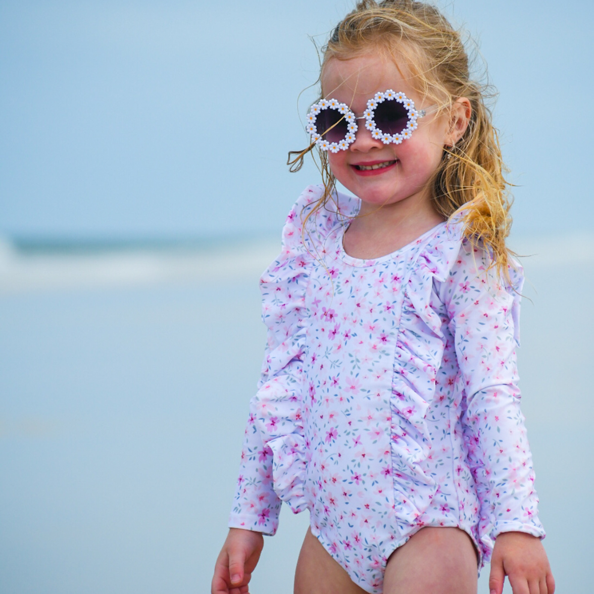 Blue ruffle swimsuit 2025