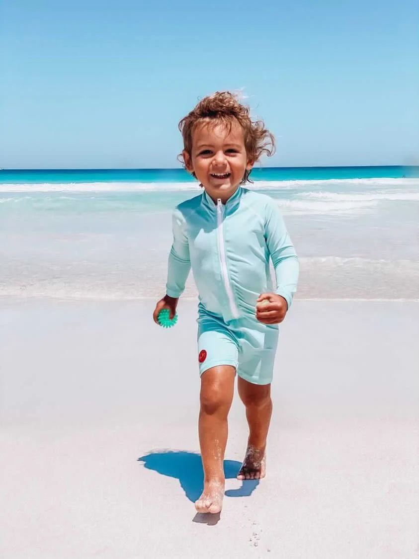 Kicky Swim - One Piece Rashguard Suit | Sea Foam