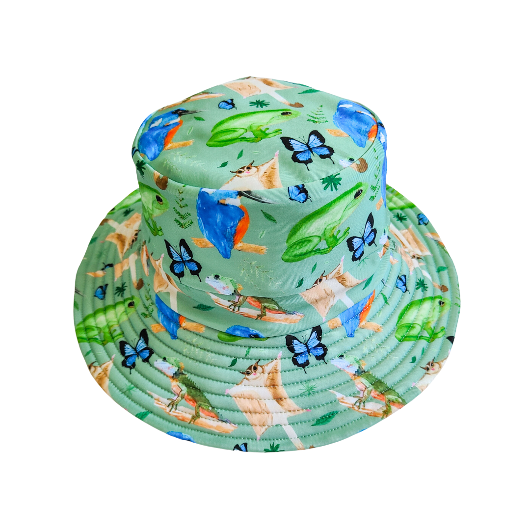 Little E & Co - Reversible Swim Hat | Forest