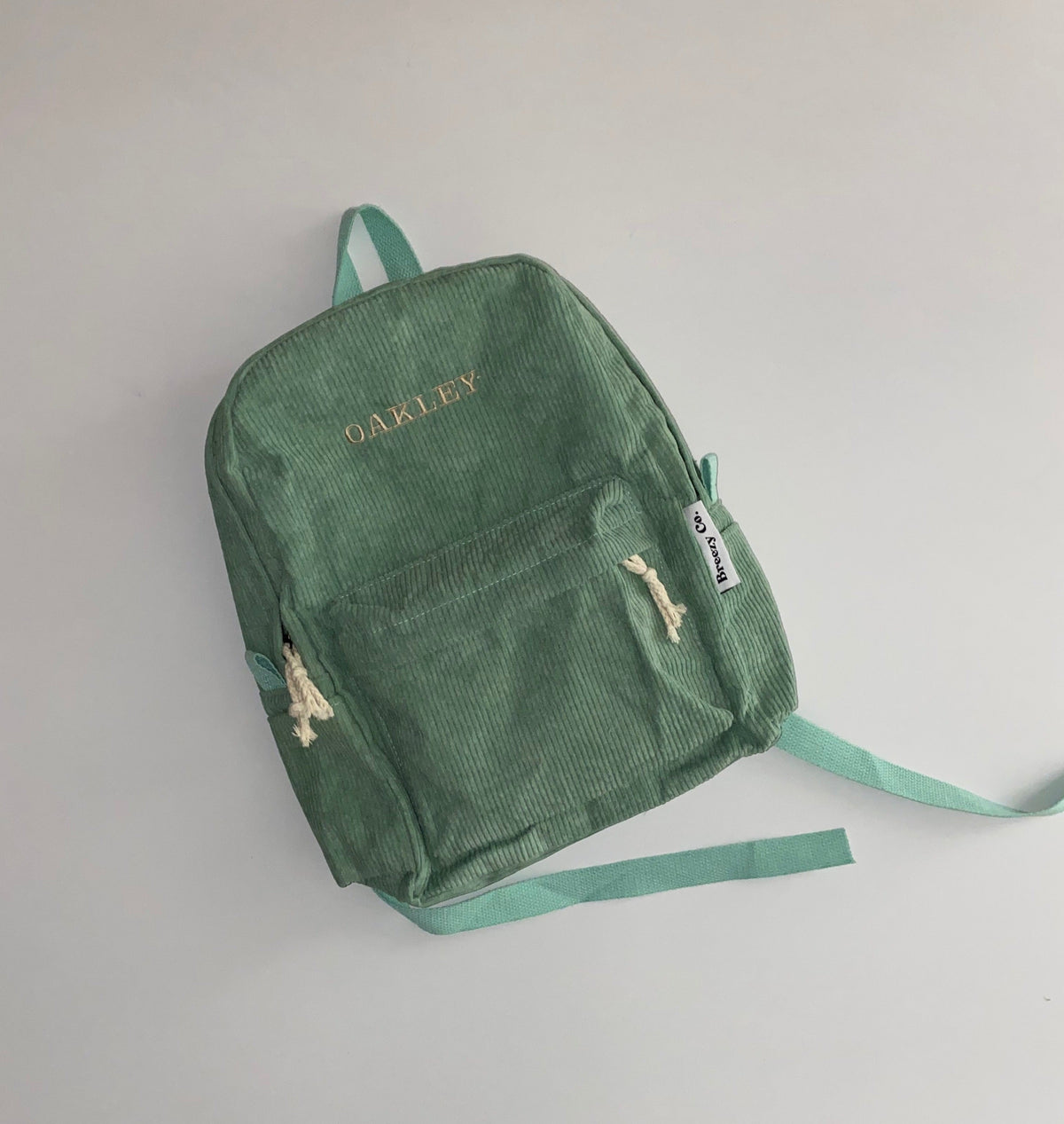 Breezy Co. - Personalised Corduroy Backpack | Pistachio