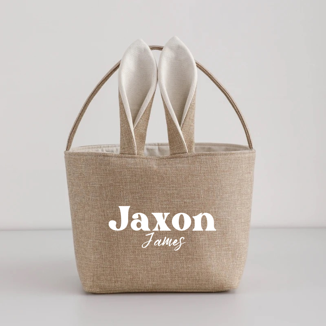 MLW by Design - Personalised Neutral Easter Basket