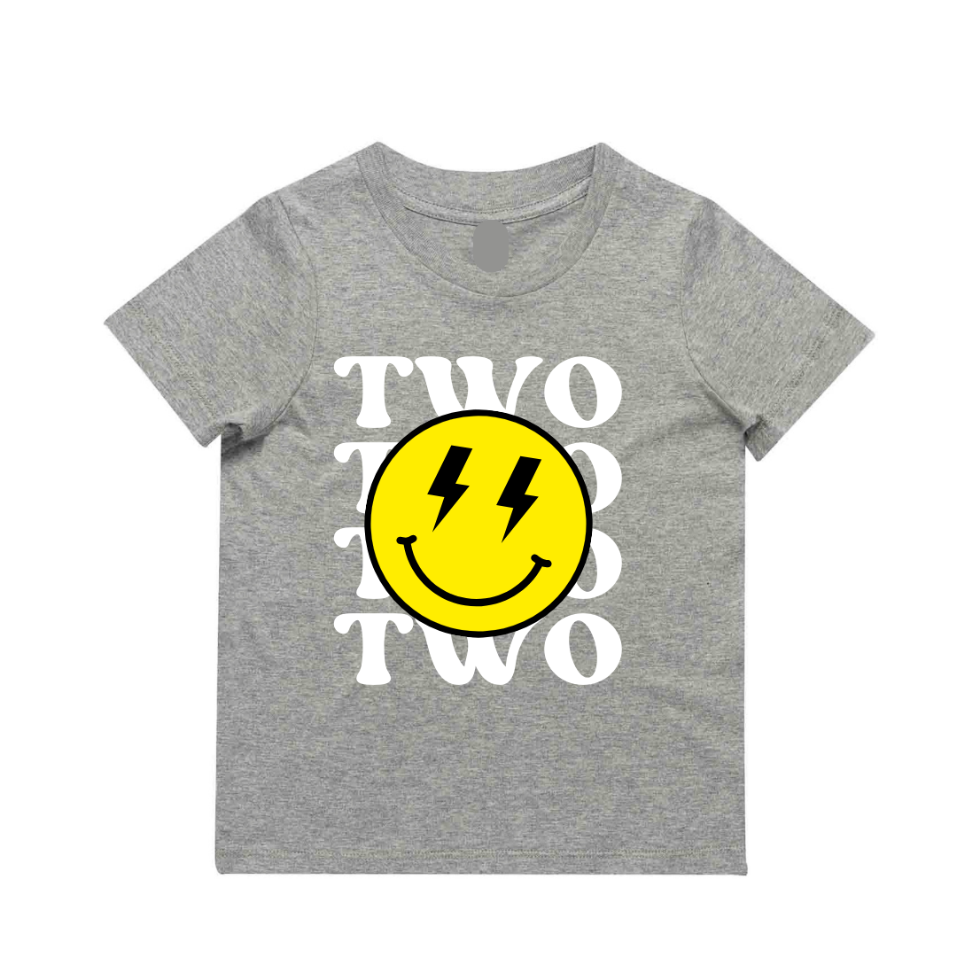 MLW By Design - Personalised Smile Birthday Tee | Various Ages & Colours