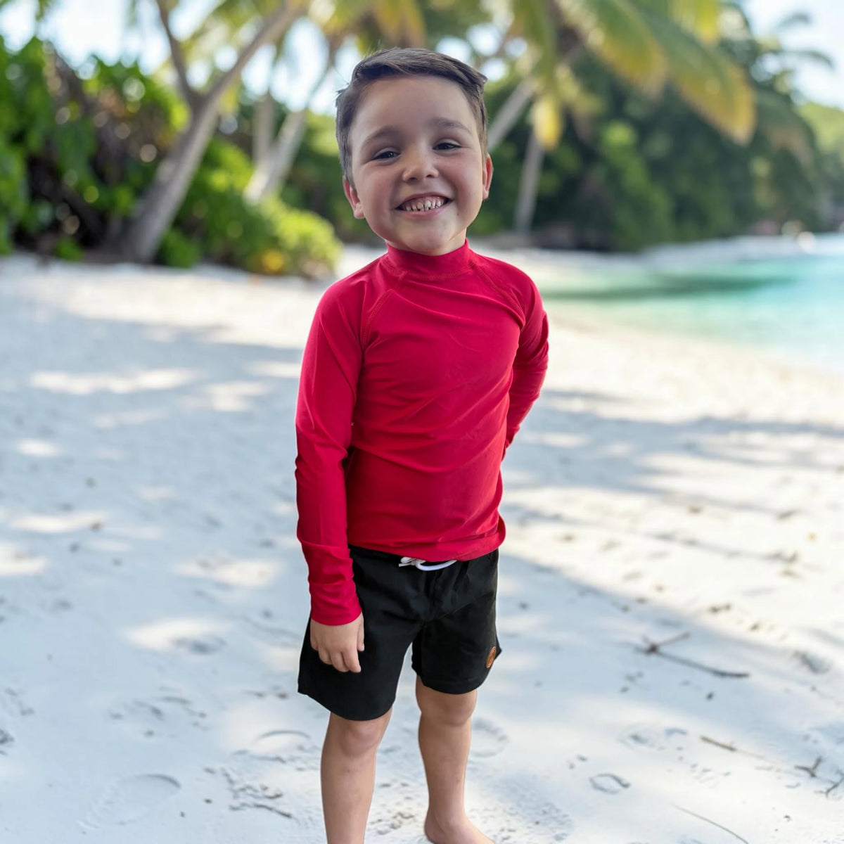 Kicky Swim - Rashguard Top | Valentine Red