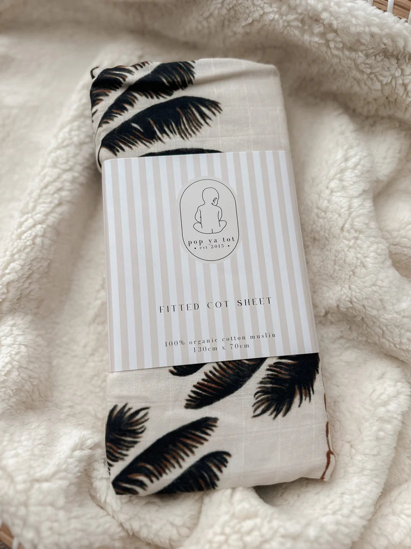 Pop Ya Tot Fitted Cot Sheet Daintree My Little Wardrobe
