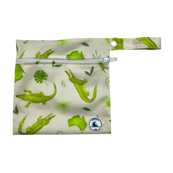 Little E & Co - Reusable Mini Wet Bag | Crocodiles