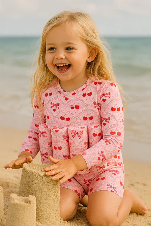 Little Soleil - Long Sleeve Floatsuit | Cherry