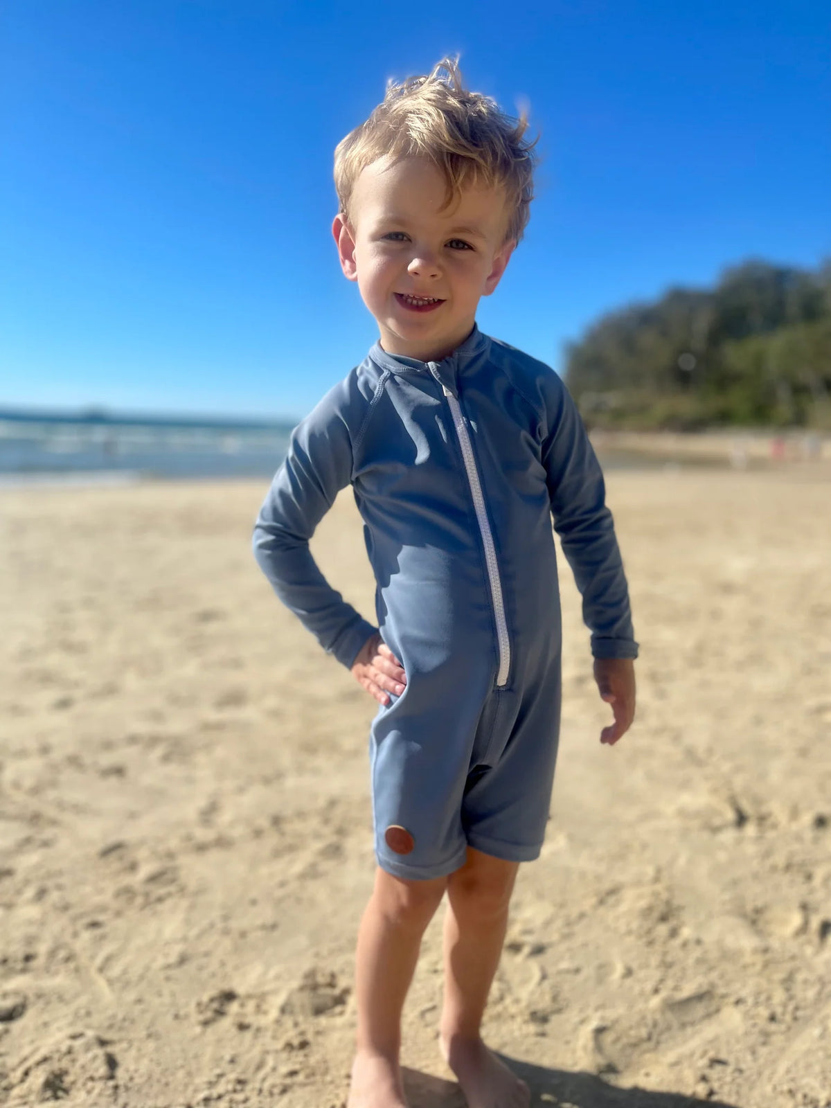 Kicky Swim - One Piece Rashguard Suit | Hamptons Blue