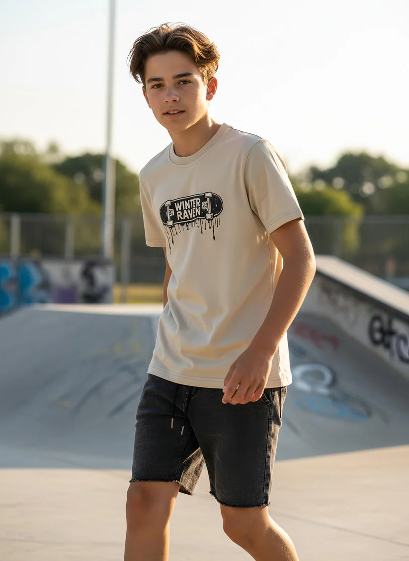 Winter and Raven - Dripped Deck Tee