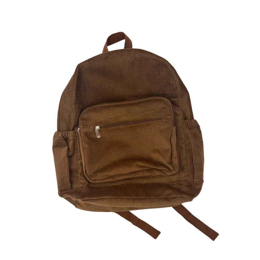 Breezy Co. - Corduroy Backpack Personalised - Chocolate