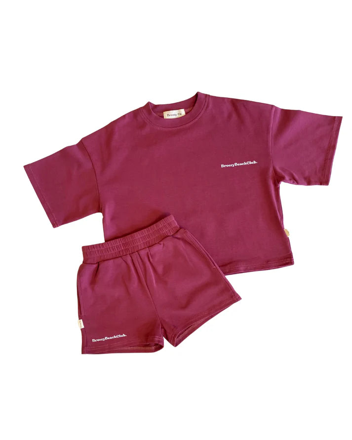 Breezy Co. - Beach Club Set | Maroon