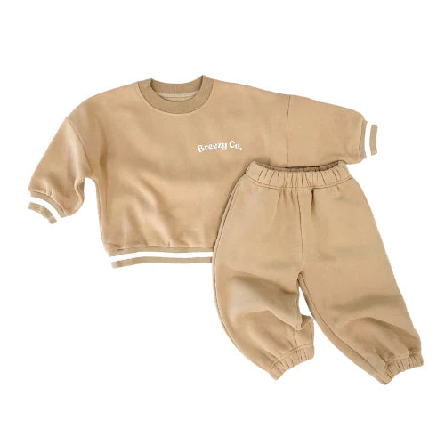 Breezy Co. - Fleece Tracksuit | Latte