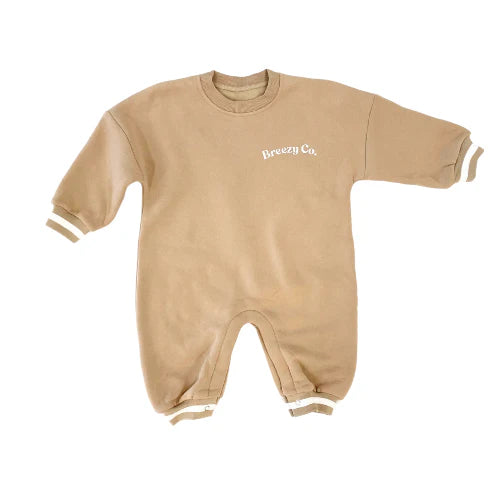 Breezy Co. - Fleece Romper | Latte