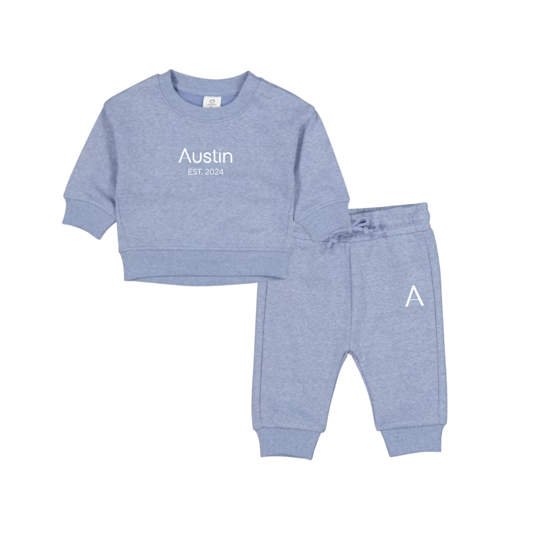 MLW By Design - Established Personalised Tracksuit | Baby Blue Marle | LIMITED EDITION
