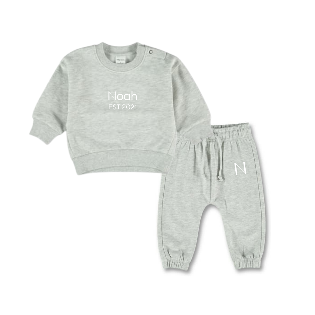MLW By Design Established Personalised Tracksuit Grey Marle