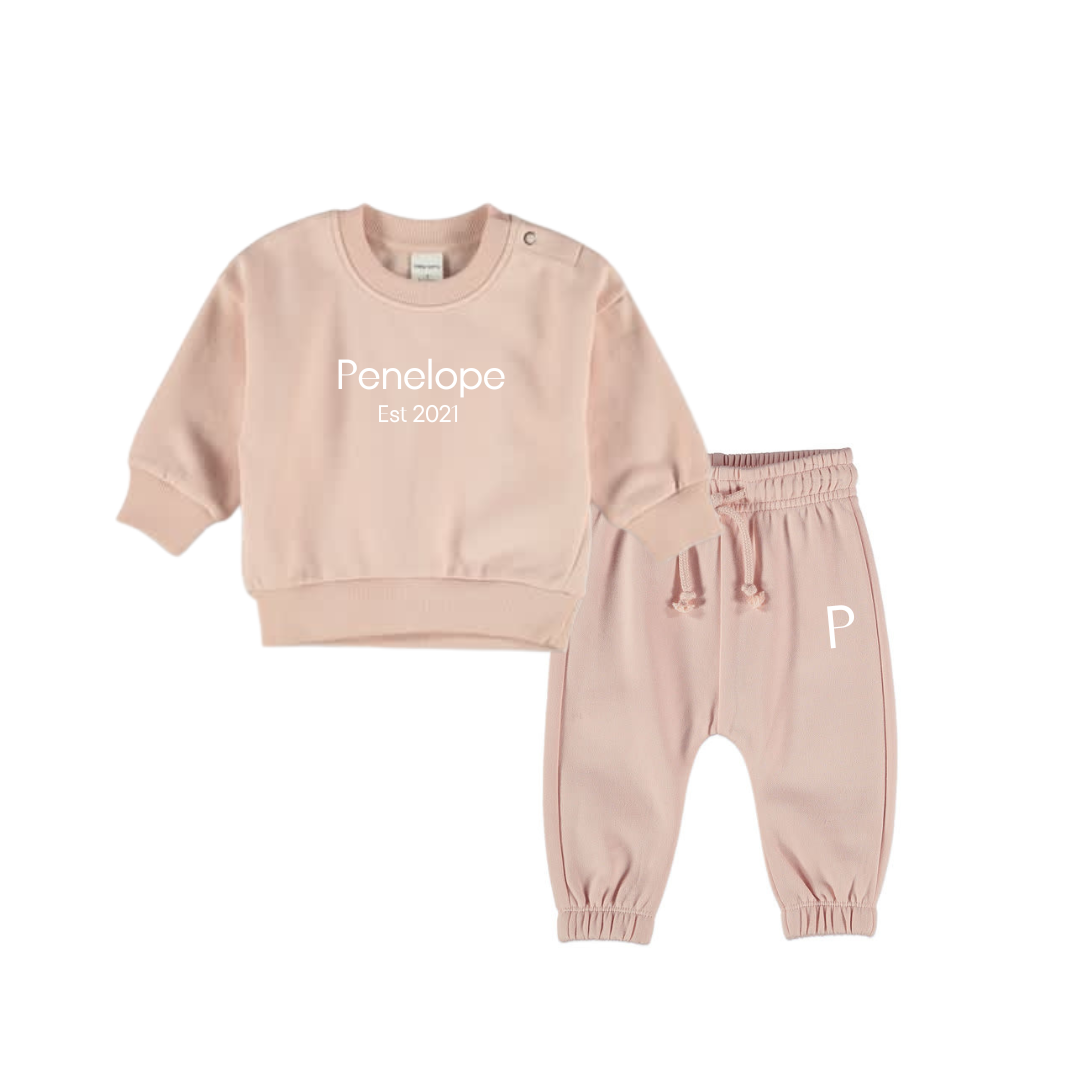 MLW By Design Established Personalised Tracksuit Dusty Pink