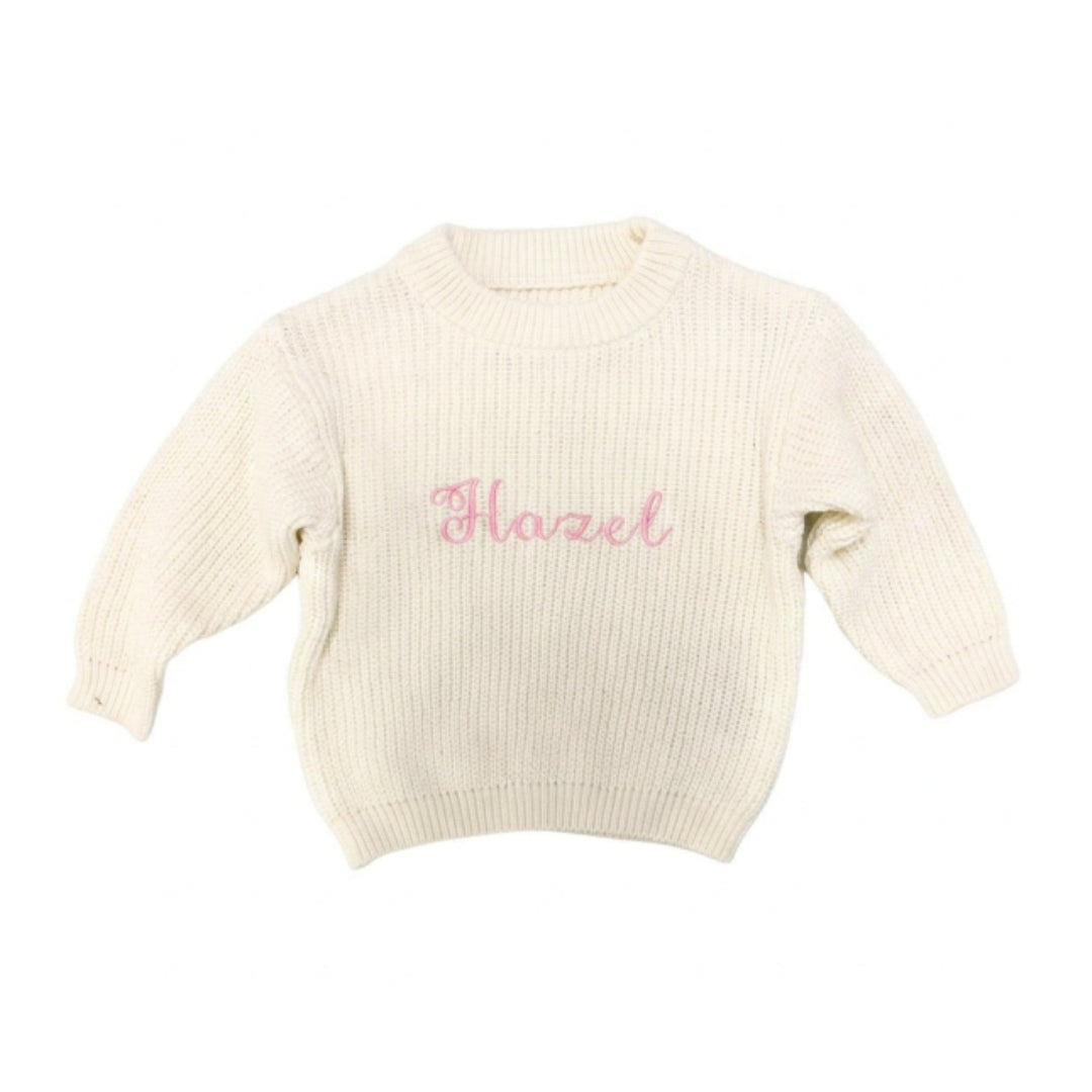 Breezy Co. - Personalised Chunky Knit | White