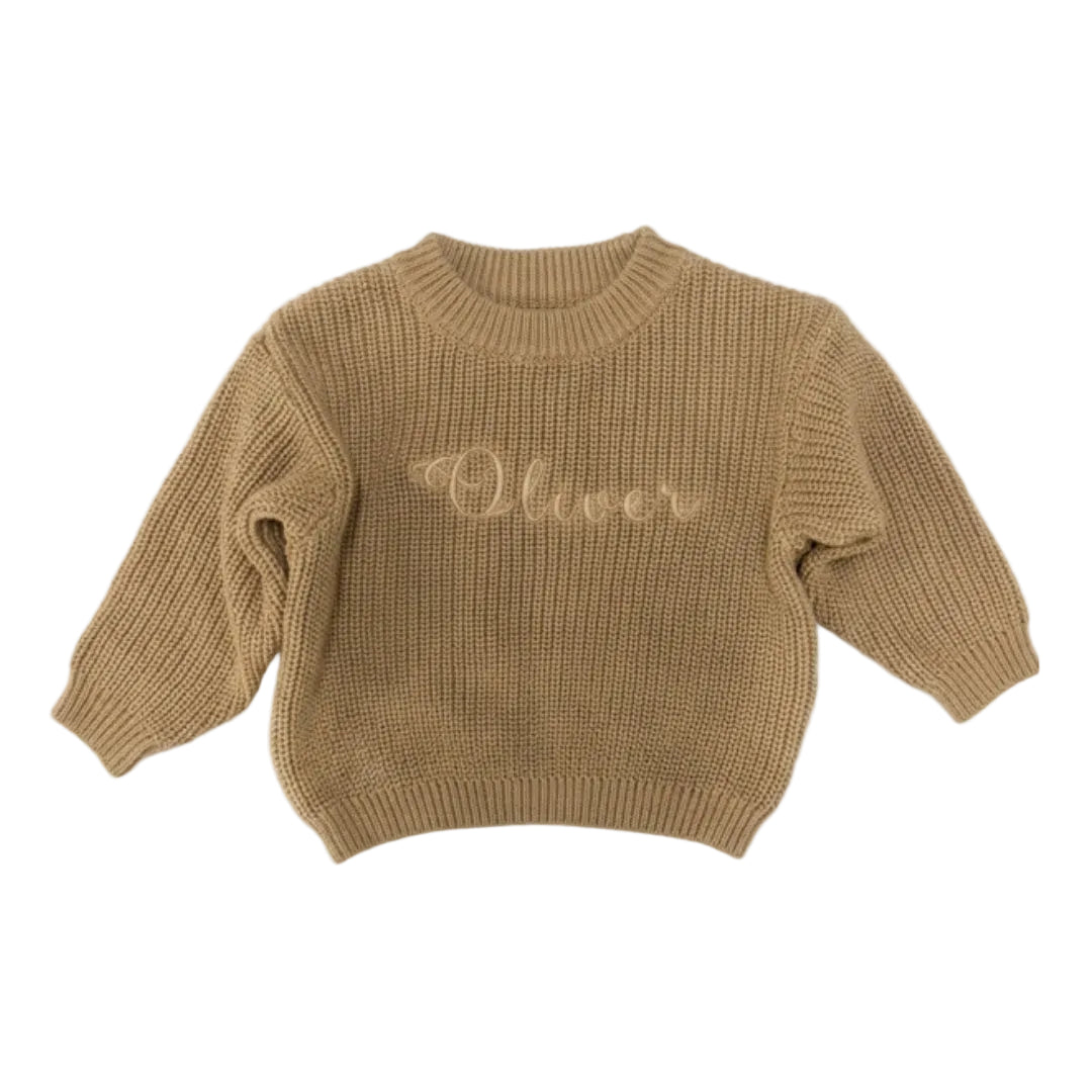 Breezy Co. - Personalised Chunky Knit | Light Brown