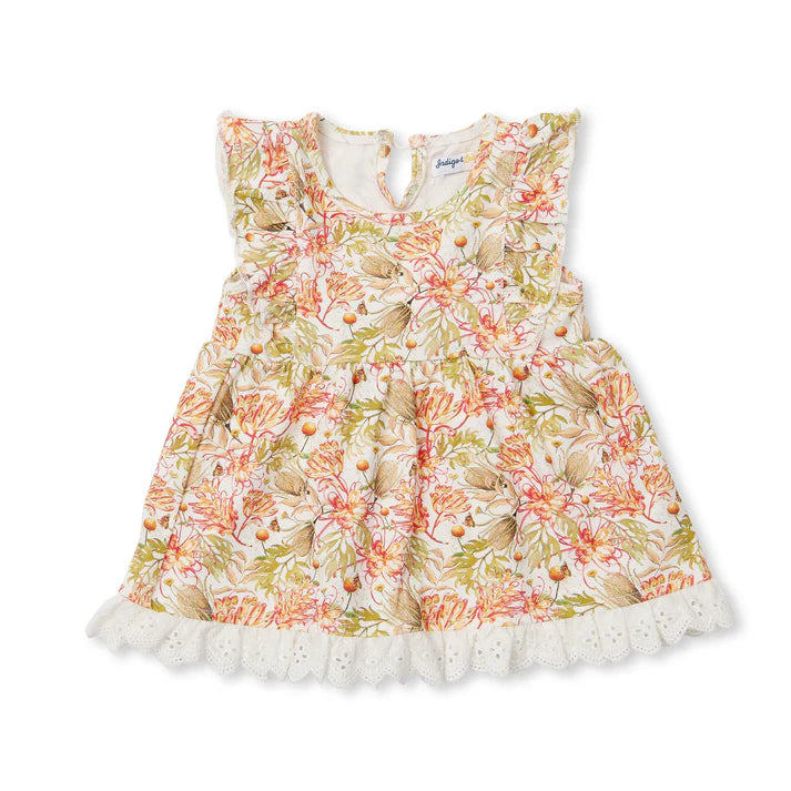 Indigo & Lellow - Eva Ruffle Sleeve Dress | Wildflowers