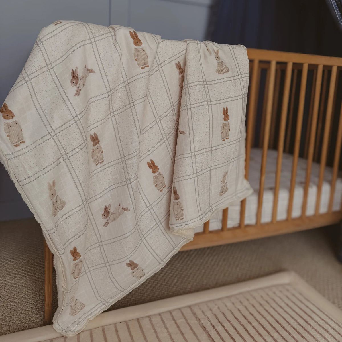 Pop Ya Tot - Fur Lined Cot Blanket | Little Cottontail