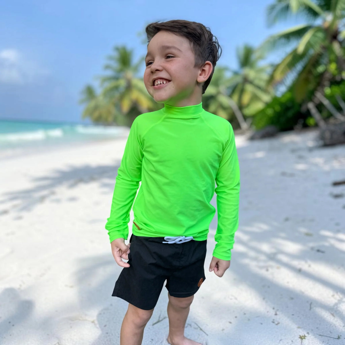 Kicky Swim - Rashguard Top | Laser Green