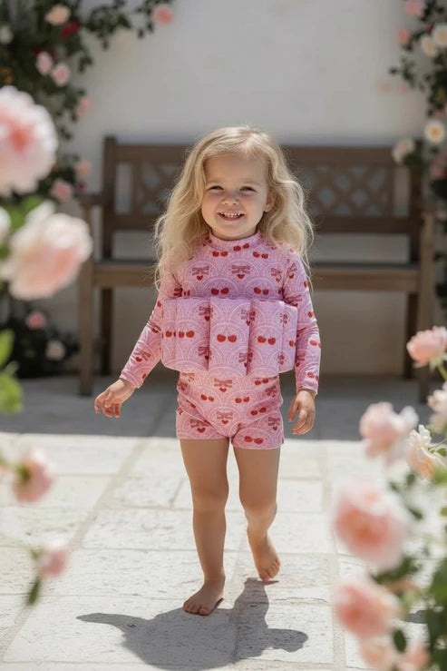Little Soleil - Long Sleeve Floatsuit | Cherry