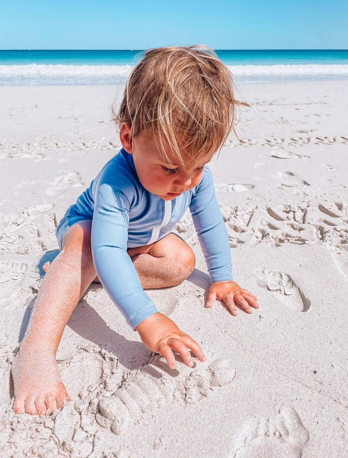 Kicky Swim - One Piece Rashguard Suit | Hamptons Blue