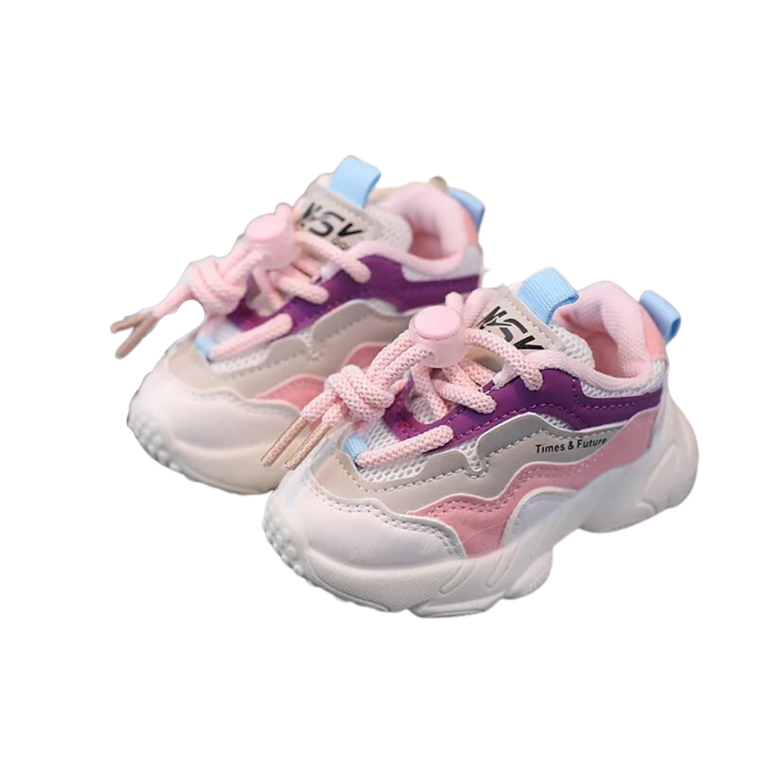 Chunky 3 Tone Sneakers Pink My Little Wardrobe